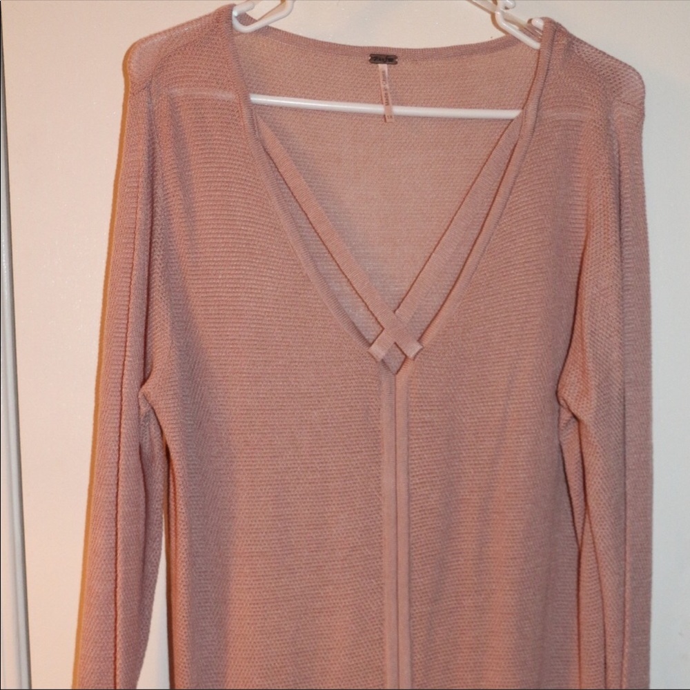 SEXY BLUSH LS TOP 1X NWOT